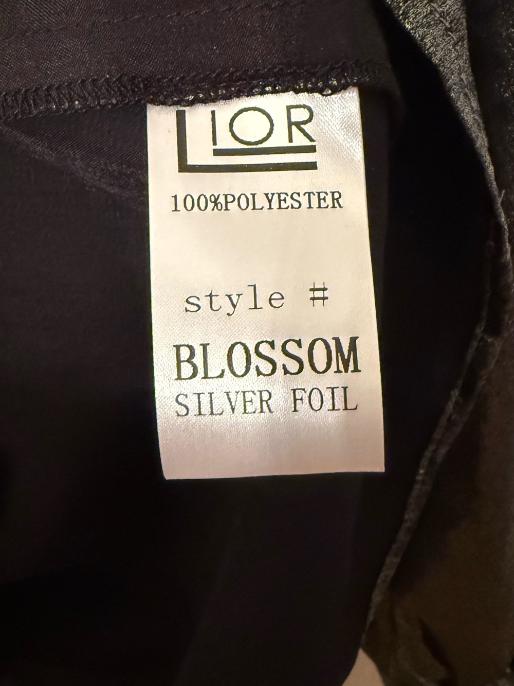 Nwt Lior Paris Blossom Silver Foil Metallic Large Blouse - Picture 3 of 6